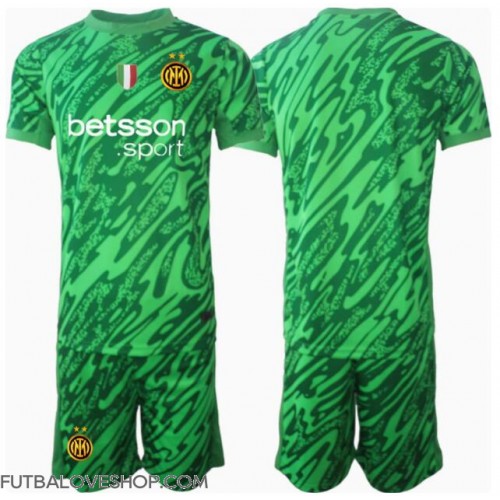 Dres Inter Milan Brankarsky Domáci pre deti 2024-25 Krátky Rukáv (+ trenírky)